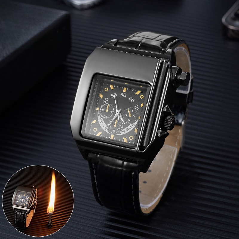 Electronics Gadgets For Gift - Metalowy Elektroniczny Zegarek Zapalniczka 10000 Wypłomieni