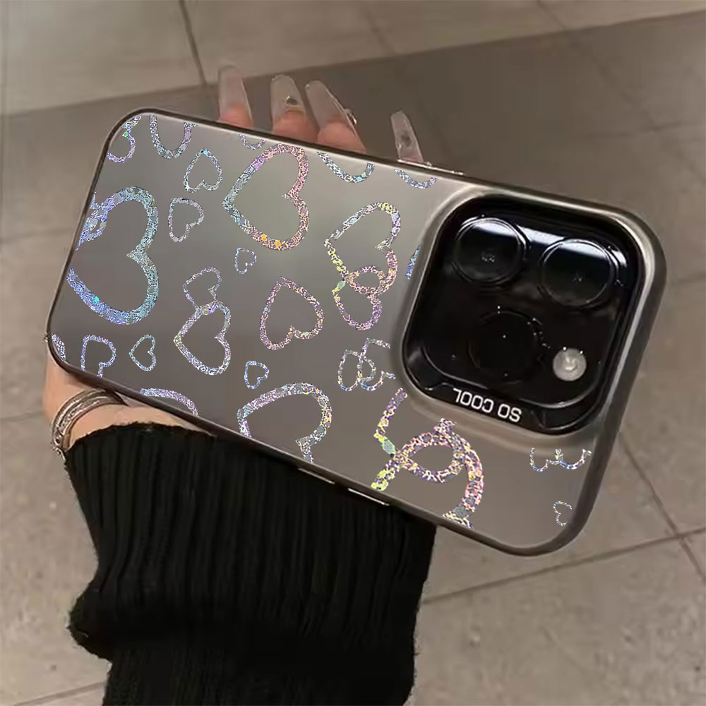Apple Iphone 16 - Kolorowe etui z nadrukiem serca do
