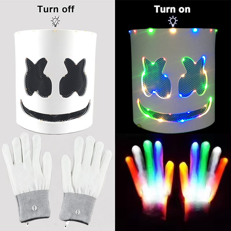 Maska LED i rękawice DJ Marshm – Led Gloves Music recenzja i cena